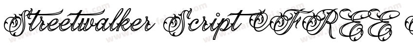 Streetwalker Script (FREE PERSO字体转换